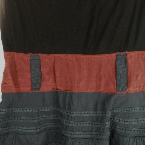 Free People Midi Skater Dress Sleeveless Lace Eyelet Detail Smocked Back Small - Picture 7 of 10